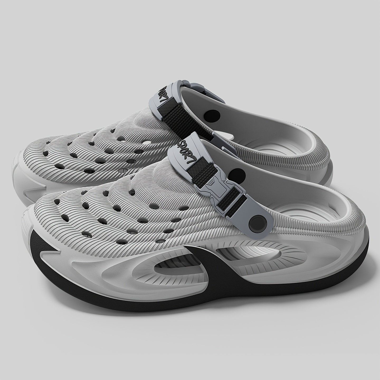 TEMU Fzt Men's Casual Clogs, Fashion Sandals For Men, In Multiple Colors With Strap Design, Lightweight, Wear-resistant, And Comfortable Material.