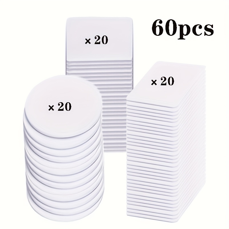 30/60pcs Strong Double-sided Tape - White, Suitable For Shapes Of Foam On Walls, Floors, And Doors - Ideal For Crafts And Plastic Products