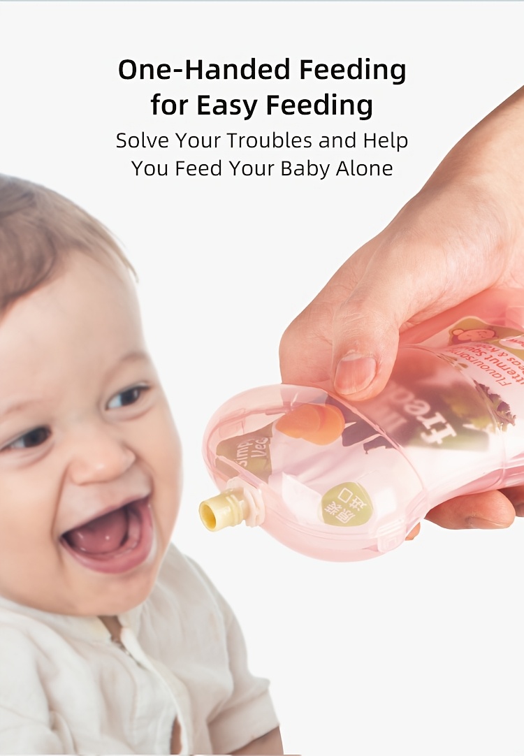 1pc Anti squeezing fruit puree box, Squeeze-Proof Holder for Food Pouches and Juice Boxes, Easy Flipping Design for Convenient Feeding