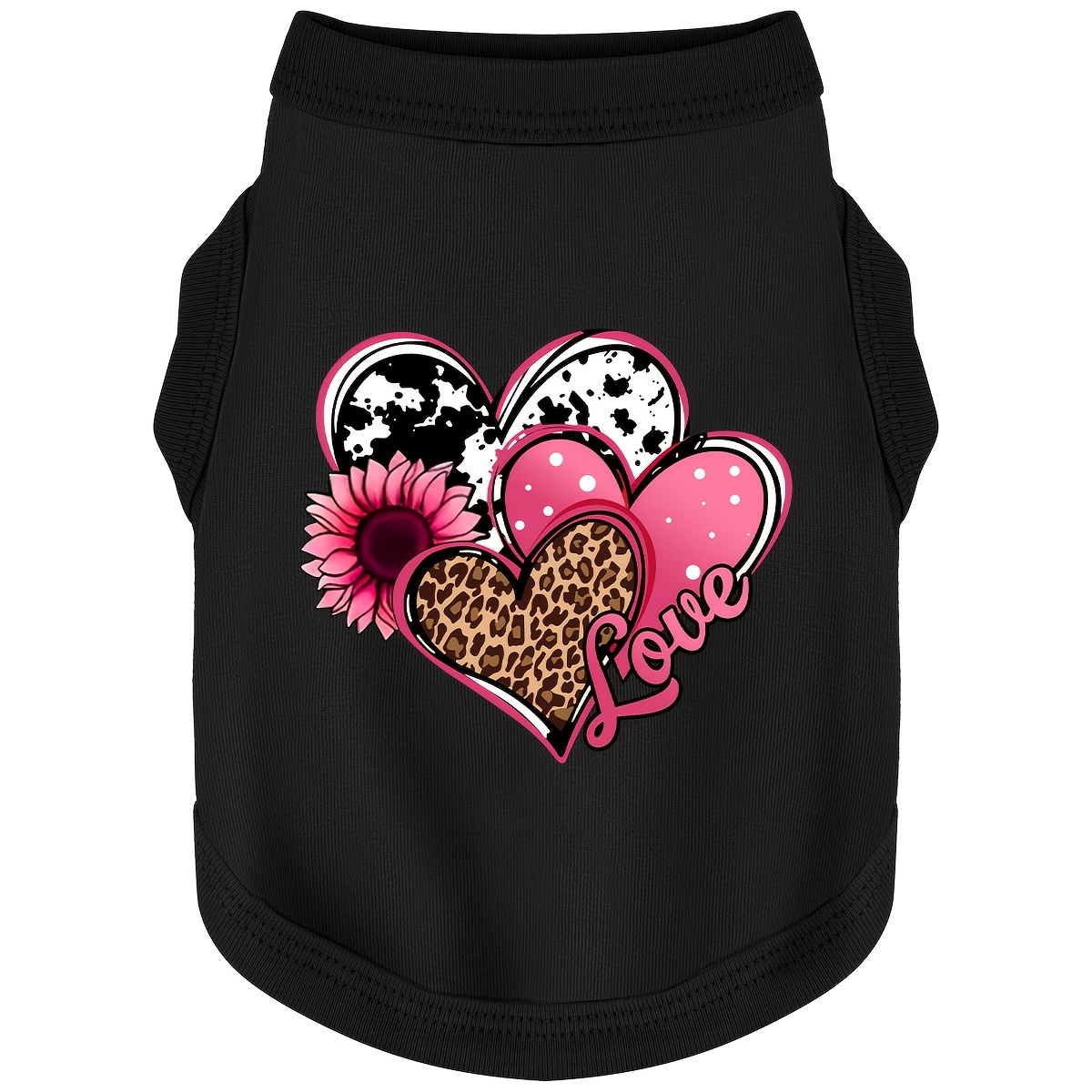 

Dog Valentines Outfit, Clothes For Small Dogs, Lightweight, Dog Shirt, Funny Dog Tshirt, Pet Heart Graphic Apparel, Soft Stretchy, Warm Shirts, Sleeveless Vest For Small Medium Large Dogs Cats