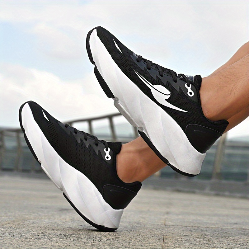 Fashionable Men's Platform Soft Sole Casual Sneakers, Comfortable Outdoor Running Shoes