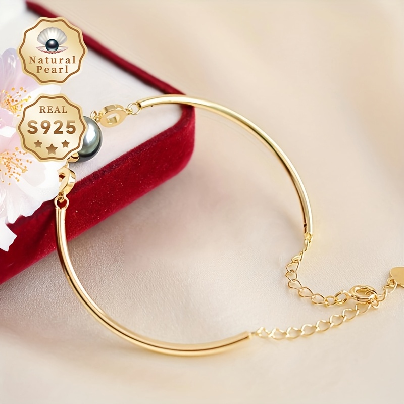 Tahiti Pearl Bracelet S925 Silver Yuhan Natural Gemstone