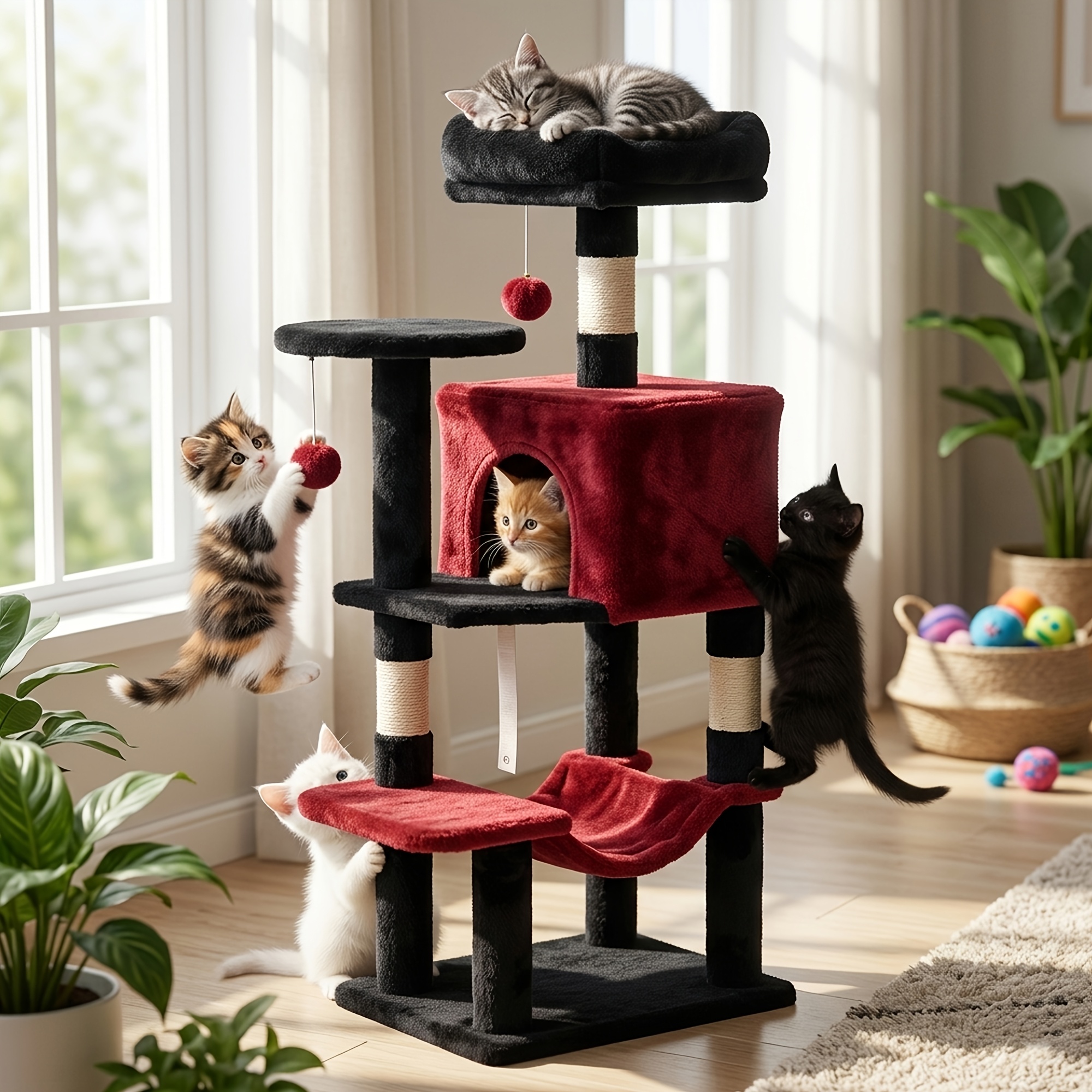 cat tree houses indoor sold on Temu United States