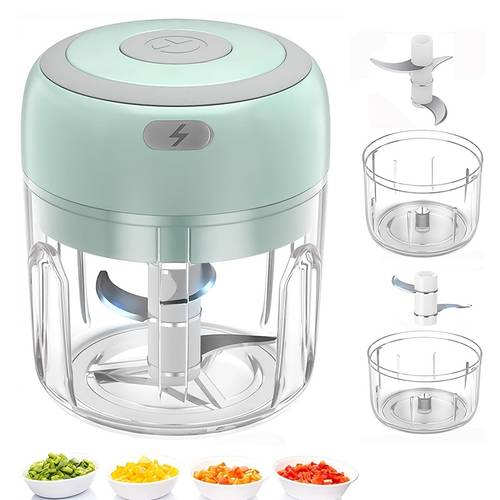 electric food chopper 280 garlic chopper portable mini mincer with easy assembly one handed use multi function design for garlic ginger chili small ingredients great for dorm rooms rv kitchens