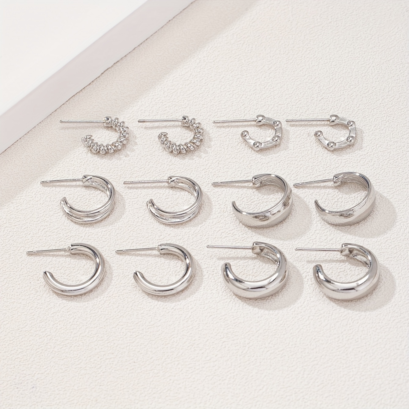Simple Hoop Earrings, Zinc Alloy Ear Jewelry Decor For Daily Wear Dating