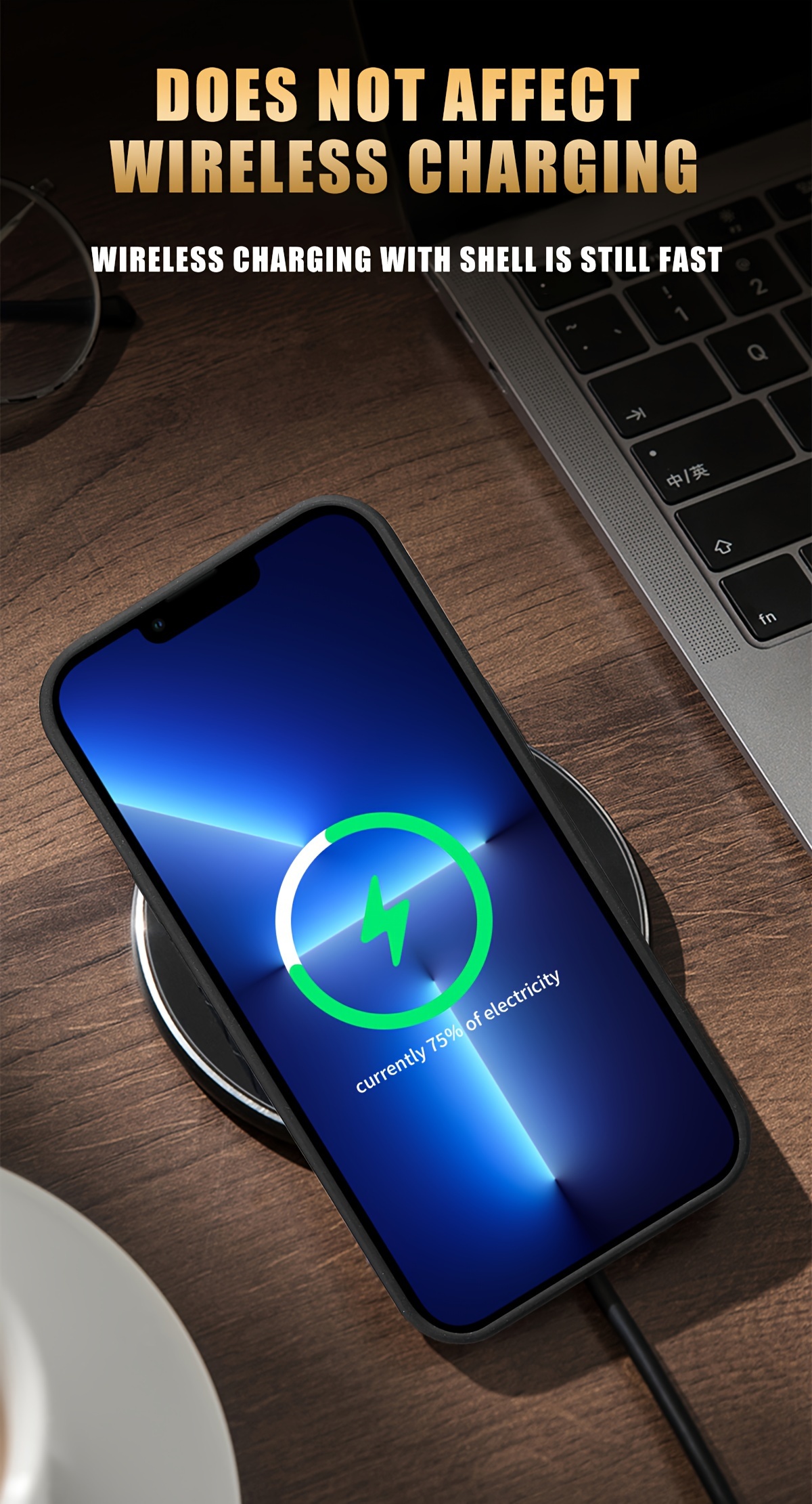 Logo View Compatible with iPhone 15/14/13/12 Pro Max Case Slim Premium Vegan Leather Classic Luxury Elegant Thin Cover, Shockproof Full Protection