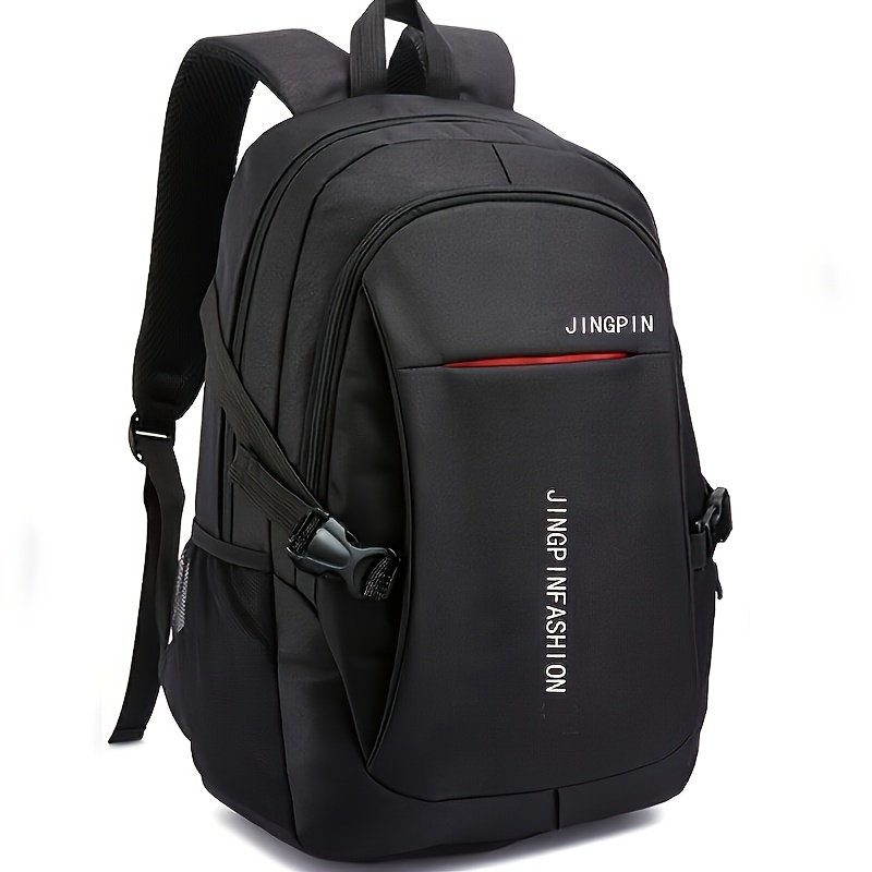 Stylish Men's Nylon Backpack - Large Capacity, Casual Daypack For School And Travel With Laptop Compartment