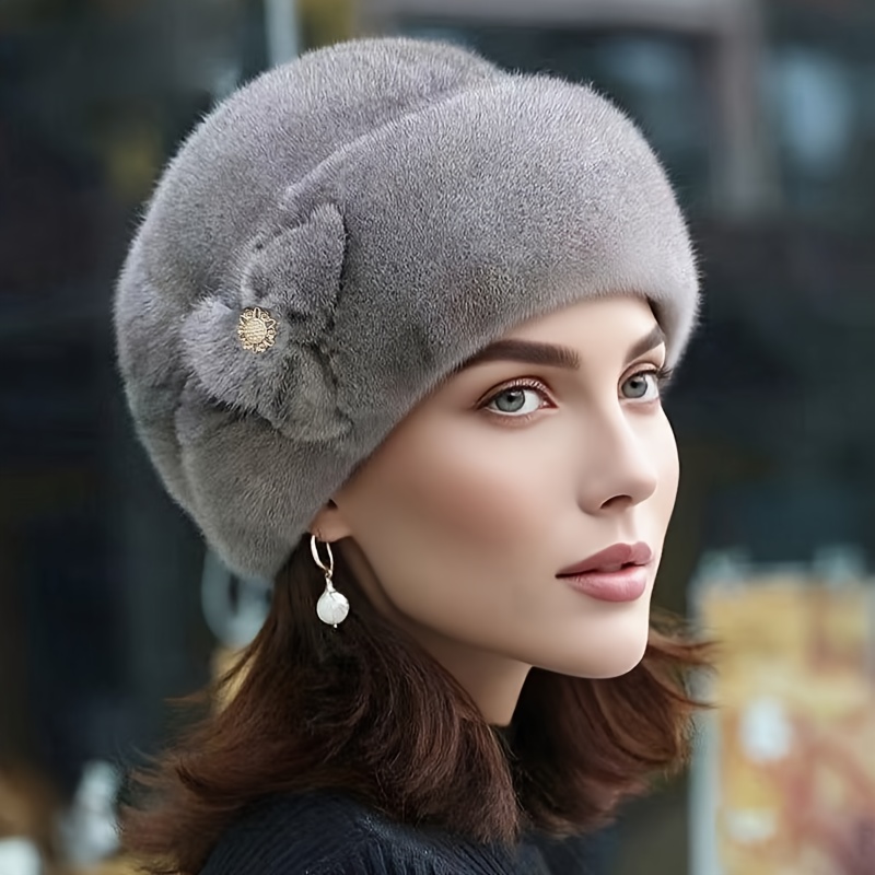 Hat Options Womens Winter Fur Top