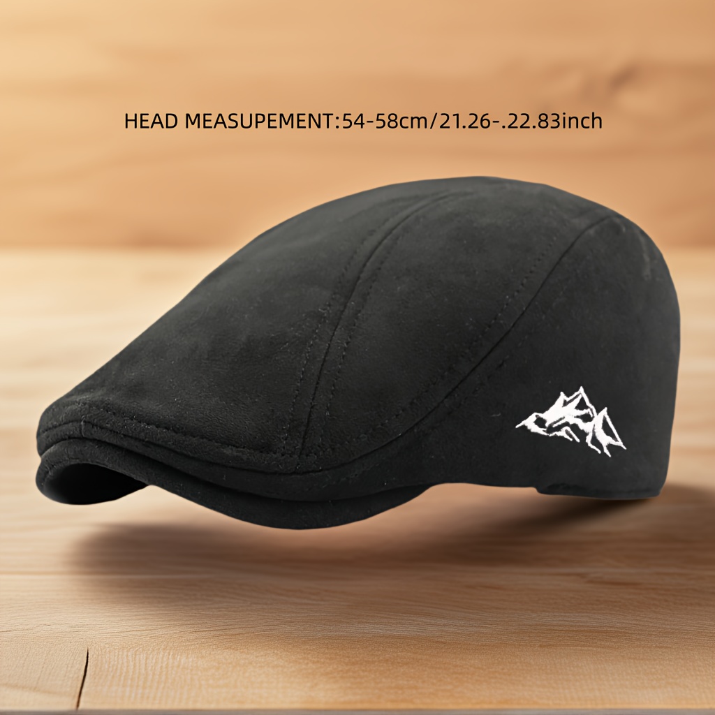 E-shop Einfache schlichte Kappe Herren klassische Baskenmütze Frühling/Herbst britischer Stil Entenschnabelmütze Vintage -Cap