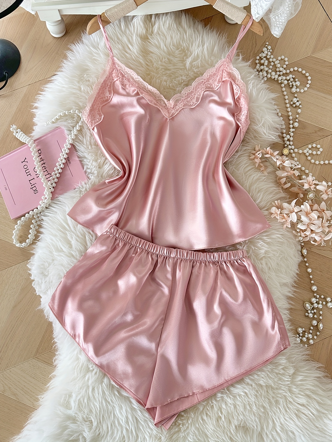 Pajamas Zivame Satin Night Dress Rose Gold Lace Satin Sleepwear