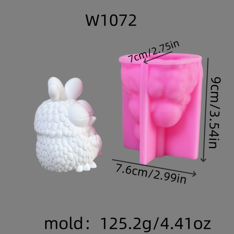 Image of Resin Silicone Mold Squinting Chicken 3d Decorative Silicone Mold Candle Silicone Mold Gypsum Decorative Silicone Mold Home Decoration Epoxy Resin Mold W1072
