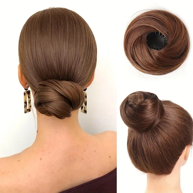 elegant women s magic hair bun maker 4 inch stretchable hair clip accessory high temperature fiber versatile for all hair types   effortless updos stylish updos elegant bun maker     accessories details 0
