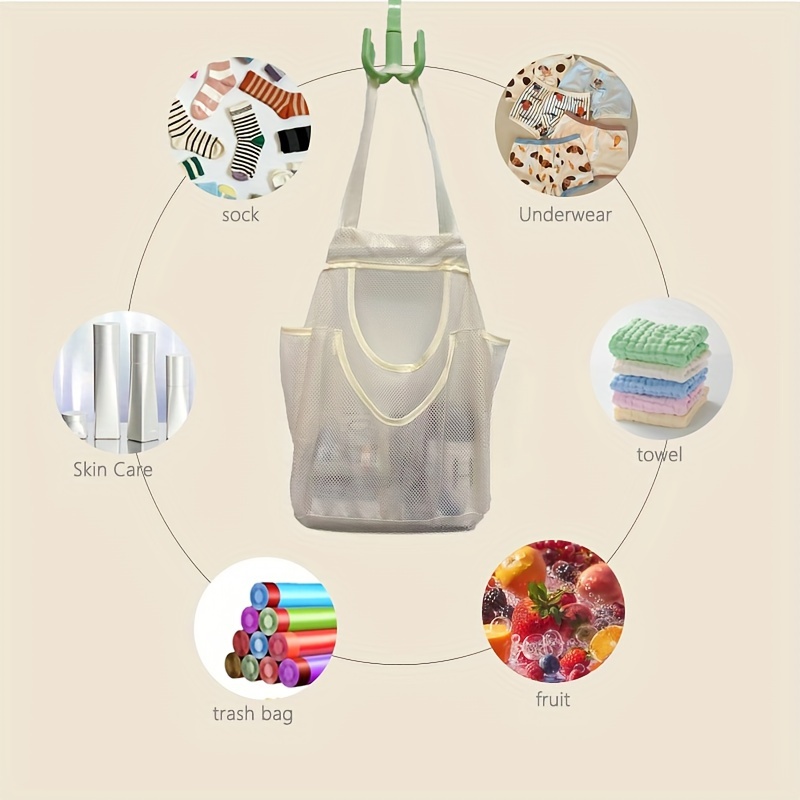 1 set 2pcs hanging storage bag multifunctional hanging organizer home storage solution Product details 0