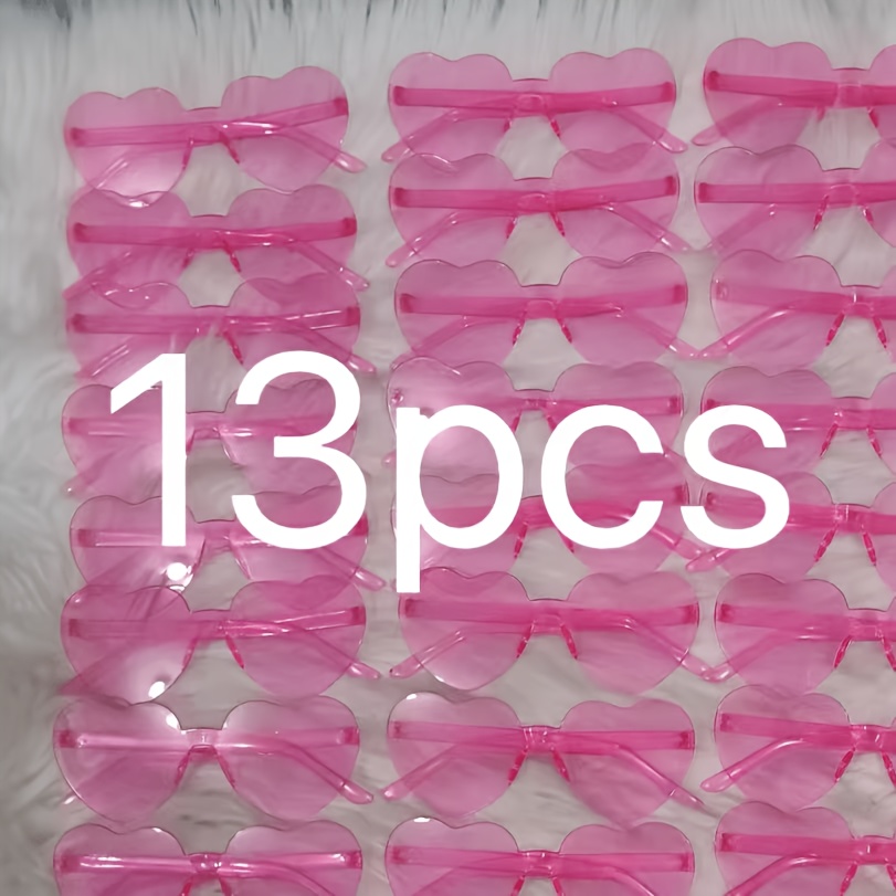 TEMU 13/27/33/43/53/67/77/88/96pcs Heart-shaped Glasses Party Props For Photo Booth, Retro Style, Cosplay, Wedding Additions (bridesmaids), Singles