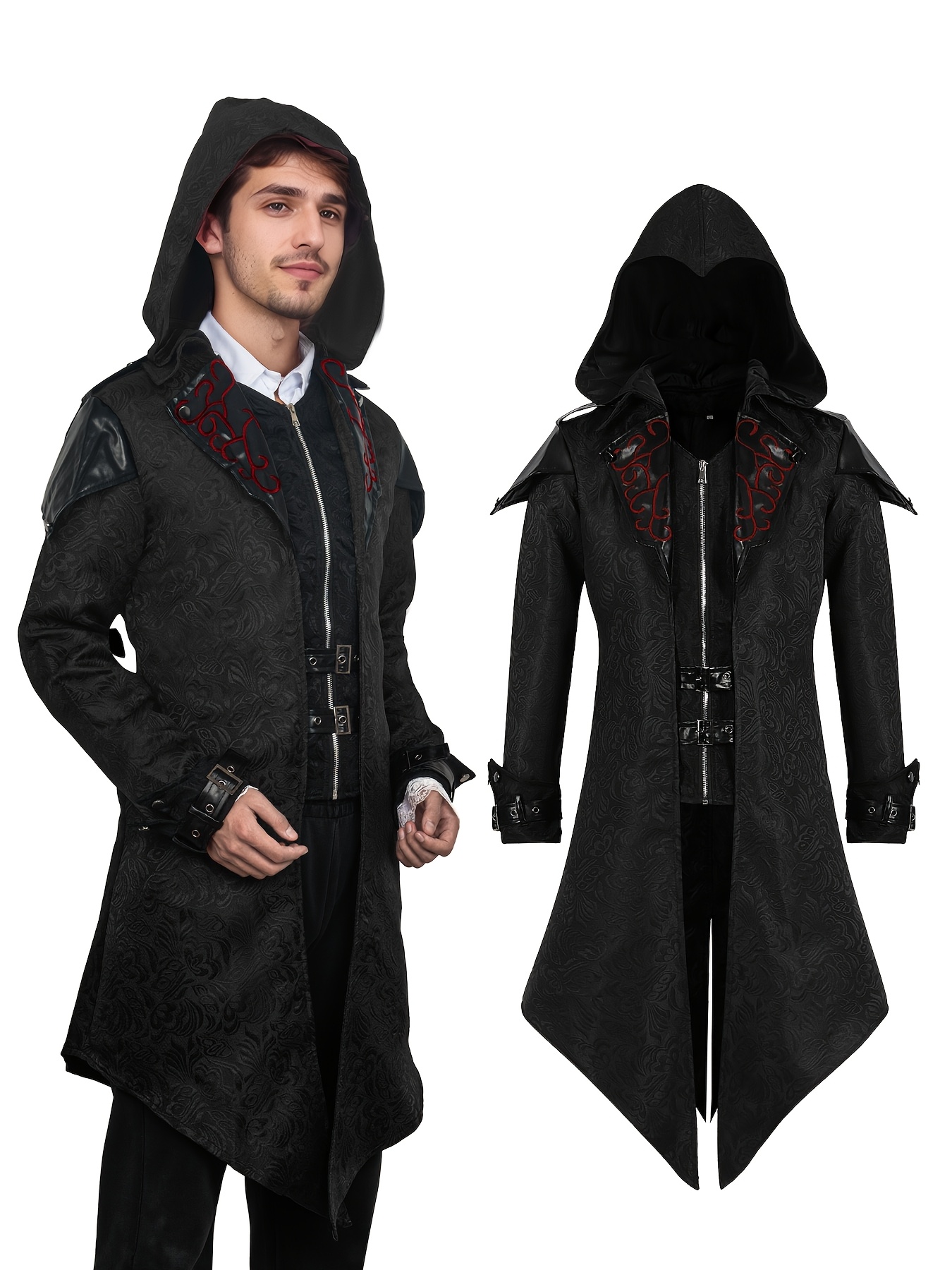 veste à capuche vintage steampunk homme costume médiéval Temu