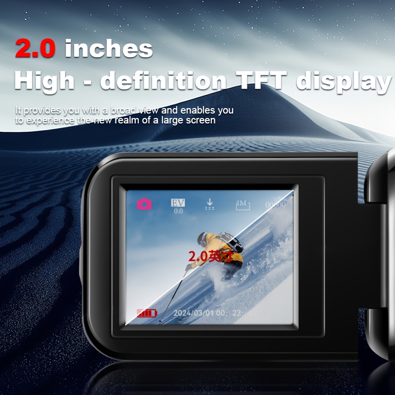 videocamera digitale 16mp hd 720p,   lcd da 5,08 cm, zoom digitale 16x, dv   portatile per vita quotidiana e riprese all  , senza scheda   scheda da 32gb opzionale Dettagli dell'articolo 3