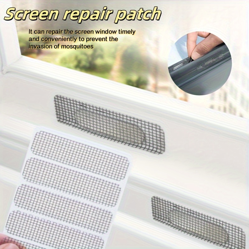 

50 Pcs Window Screen Repair Patch Set: Anti-mosquito Stickers For Glass Windows - Repair Screen Holes And Prevent Insect Invasion