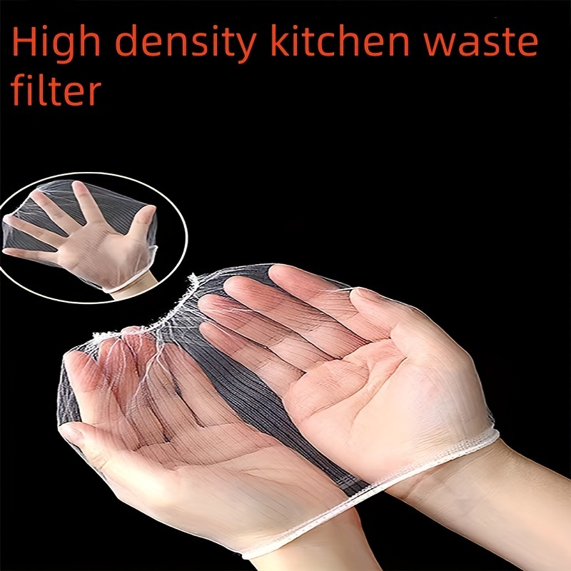 

50pcs/1pack High-quality Drain Filter Mesh, Kitchen Sink Strainer, Food For Sink, Plastic, Non-food Contact, For Home Kitchen Use