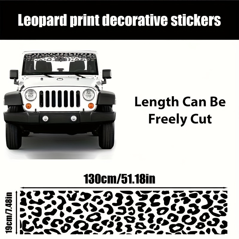 1pc Of High-quality Leopard Print Vinyl Sticker - Durable Waterproof Windshield Sticker, Suitable For Windows, Laptops, Etc. - Easy To Apply And Remove
