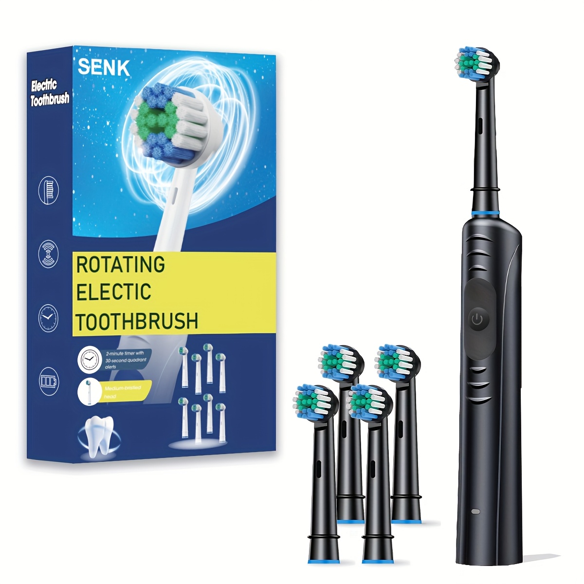 Senk Adult Electric Toothbrush Smart Fully Automatic Deep Cleaning Soft Bristle Toothbrush, Supports 3 Cleaning , Ip67 Type-c Rechargeable, Ideal For Home And Travel
