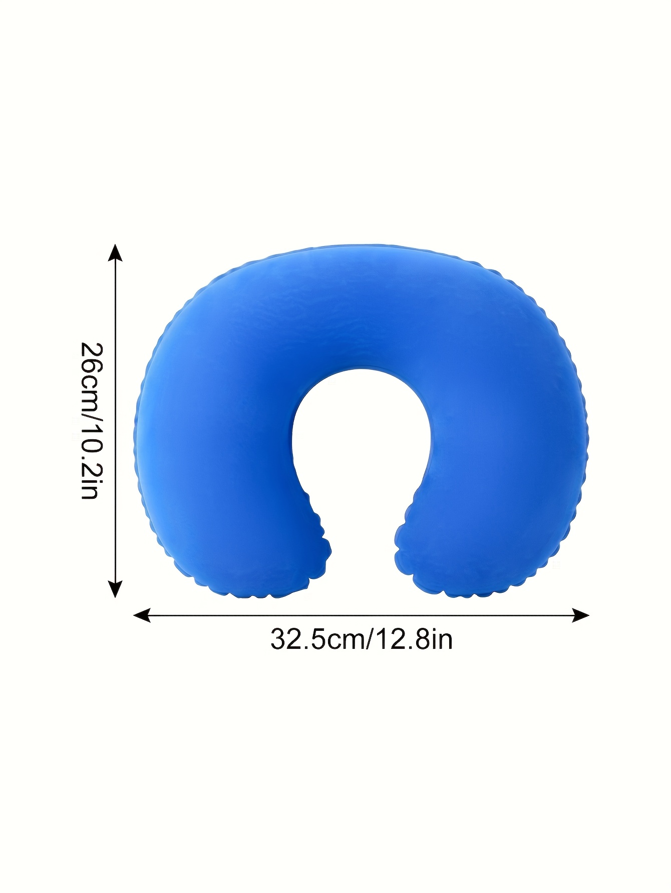 1pc comfortable inflatable neck pillow for travel soft supportive   shaped air pillow with   polyethylene cover non woven fabric interior hand washable ideal for long flights   travel pillow details 4