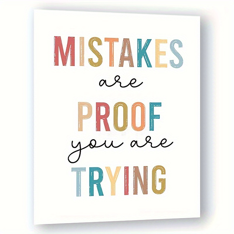 Are Proof That You Are Trying - Mental Health Wall Art Decor, Counseling Office Decor, 8x10 Inch Psychologist Classroom Decor, Boho Classroom Decor, Motivational Quote Wall Art, Unframed