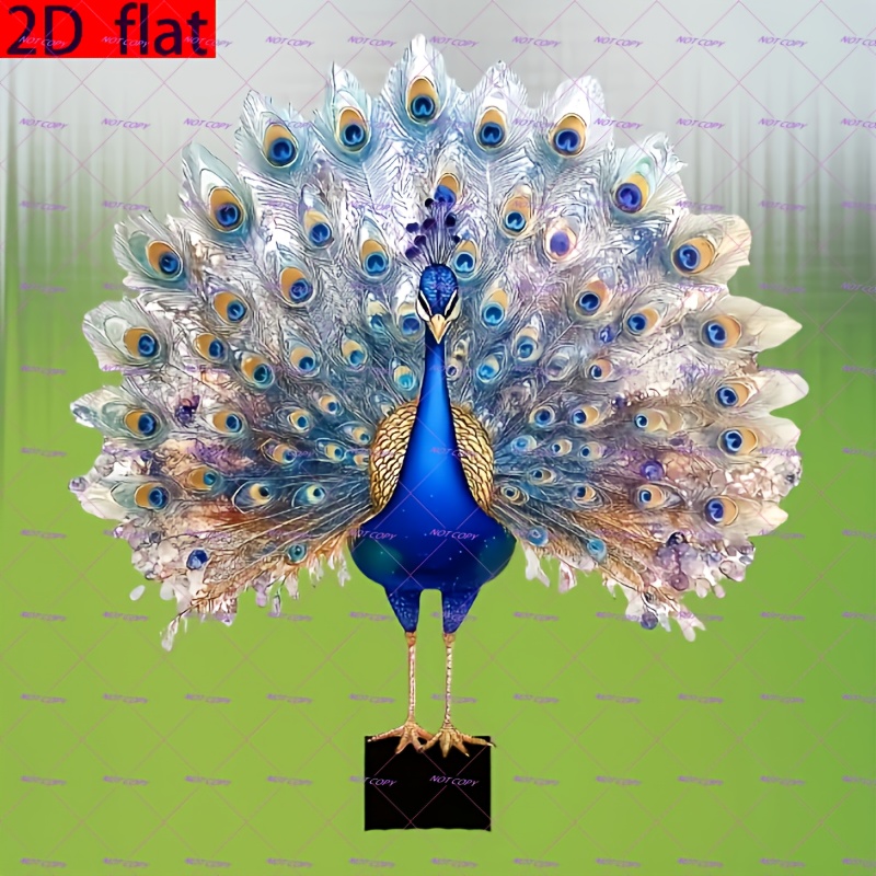 

A Stylish 2d Peacock Decorative Ground Insert, Suitable For Courtyards, Lawns, And Gardening > Outdoor Ornaments > Outdoor Festive Decorations >