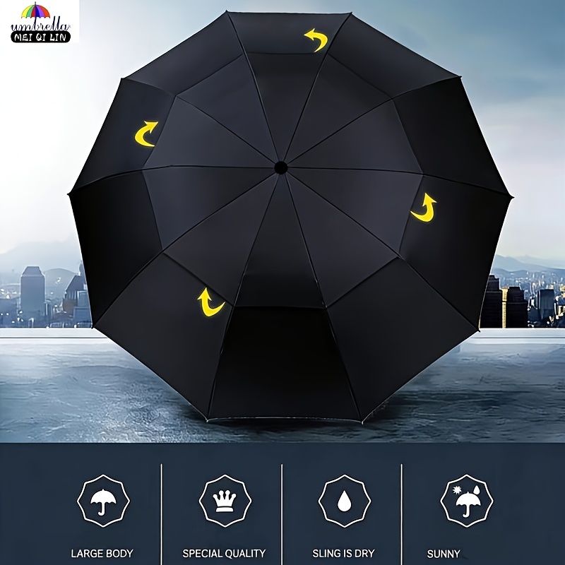 Mei Qi Lin Most Powerful Travel Umbrella (compact, High-quality & Attractive), Small, Lightweight & Easy To Carry, Automatic Folding Umbrella, Sturdy Premium Handle, Suitable For Car And Backpack