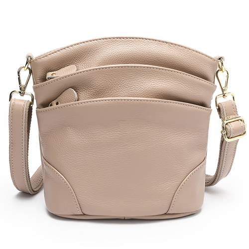 item picture genuine leather crossbody bag genuine leather womens shoulder bag adjustable multiple compartments classic solid color suitable for daily commuting and travel gift easy design durable construction