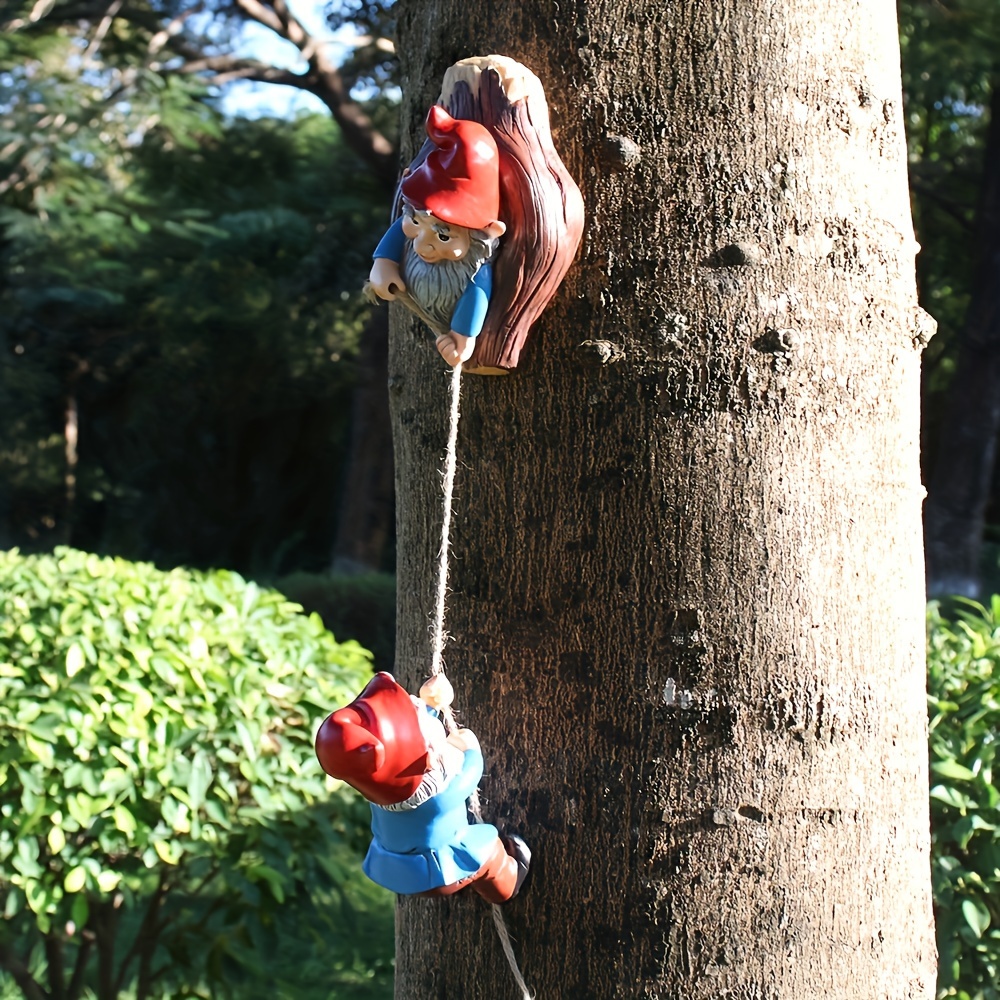 Pull Rope Outdoor Tree Pendant Two Red Hat Dwarfs Temu