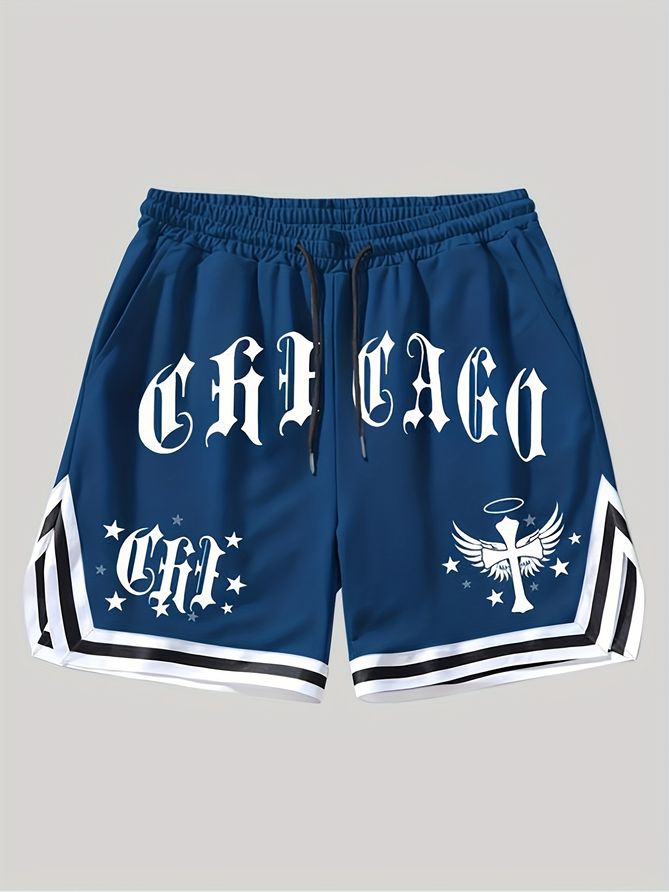 Men'S Classic Trendy Letter Print Sports Shorts, Suitable for Basketball and Outdoor Leisure Wear, Fashionable Four-Piece Set from New Summer Collection - Image 5