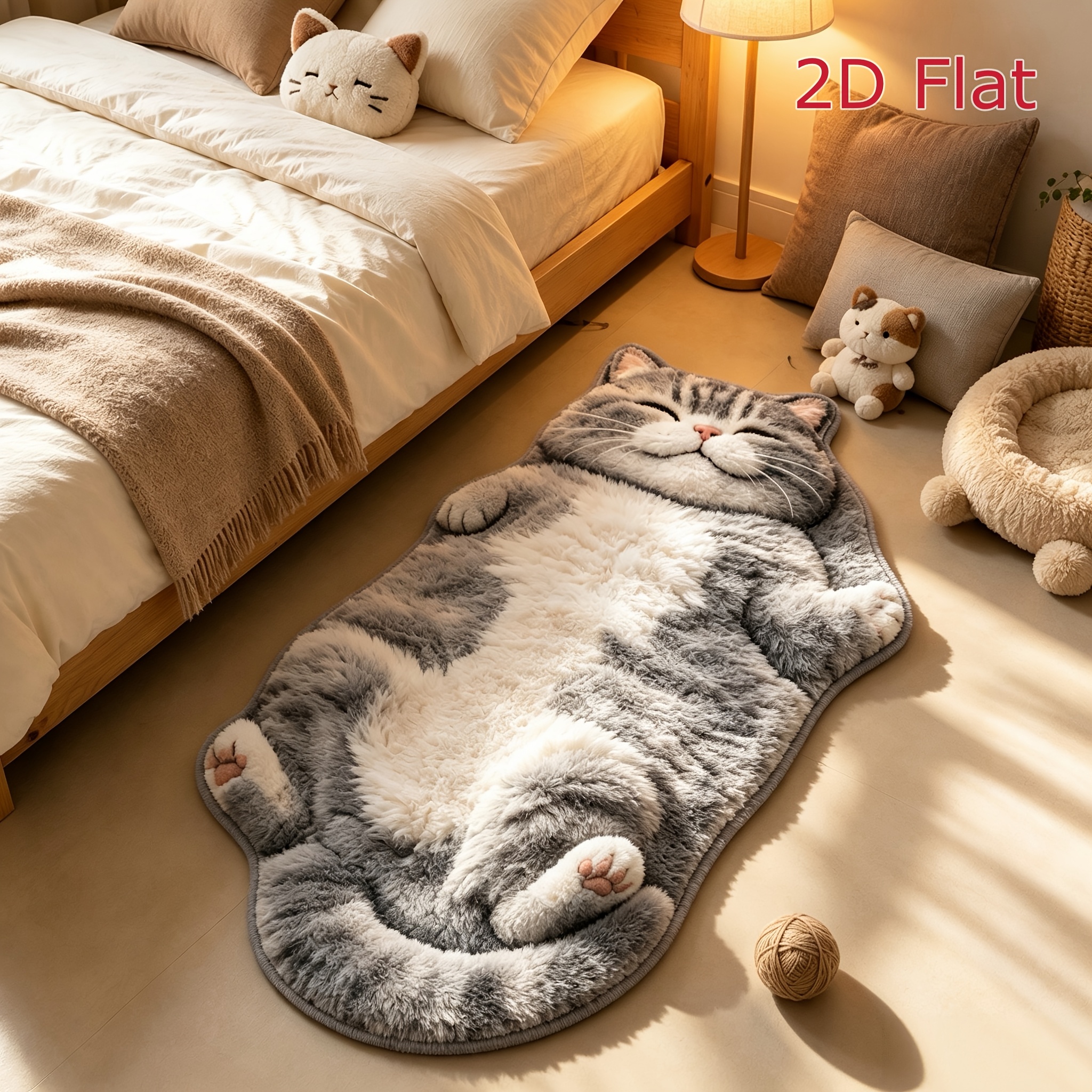 Cat-Shaped Decor Mat