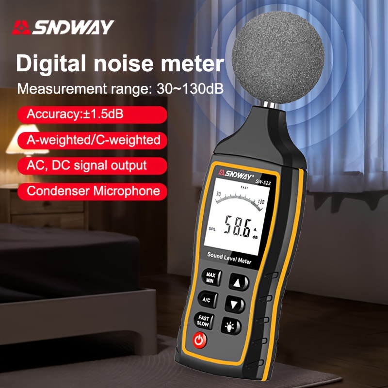 Sound Decibel Level Meter Digital Sound Level Meter - Professional ...