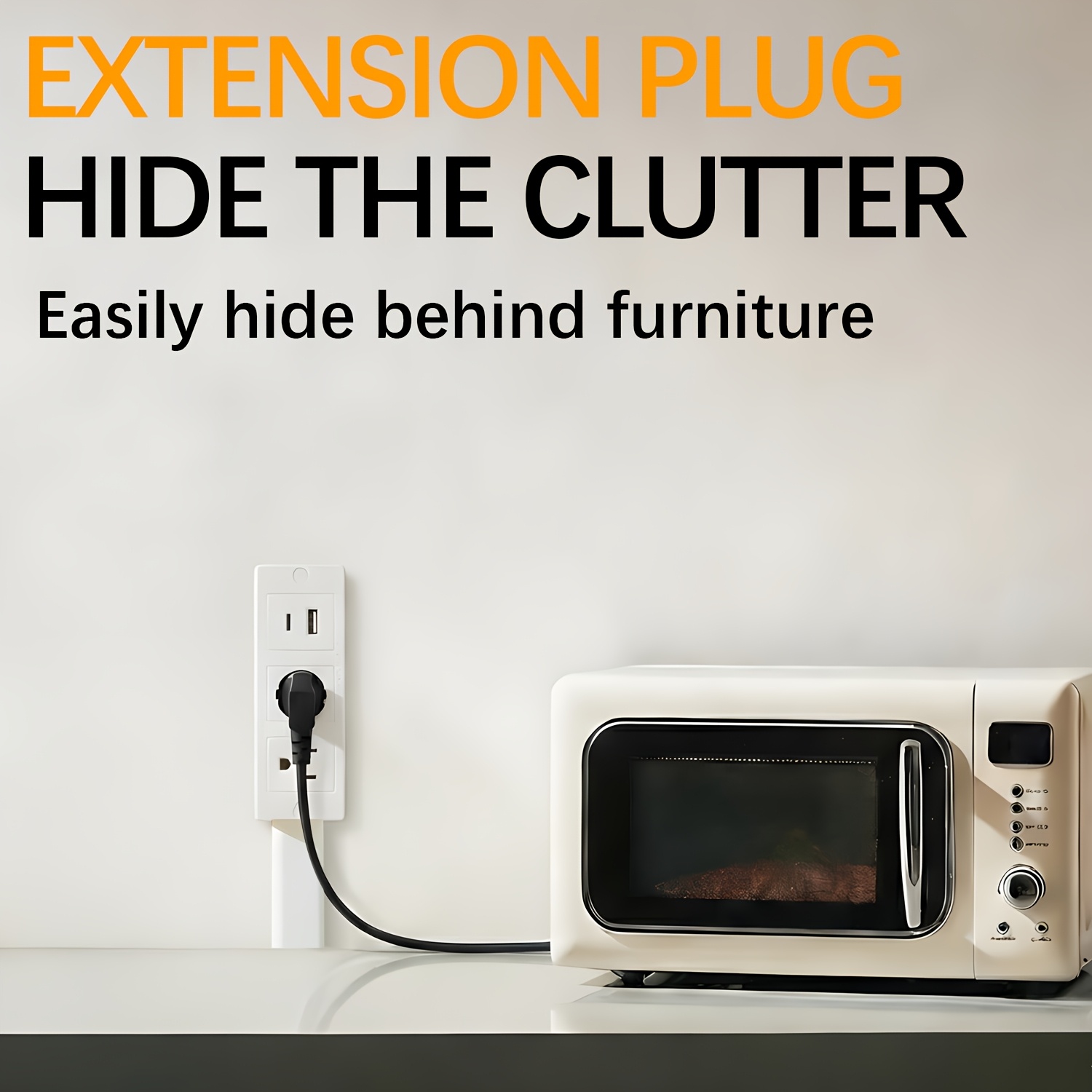 square   power outlet swivel extender retractable power strip extension bar   with usb a usb c and 2 ac outlets 180 rotation for easy connection to   reach outlets suitable for use behind sofas nightstands and desks 7
