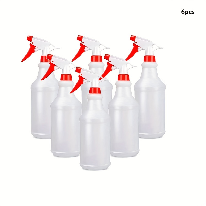 

4/6pcs 16oz Leakproof Plastic Spray Bottles, Reusable For Cleaning Solutions, Hair Spray, Watering Plants, With Adjustable Nozzle, Ergonomic Trigger, Ideal For , Vinegar, Alcohol Spraying