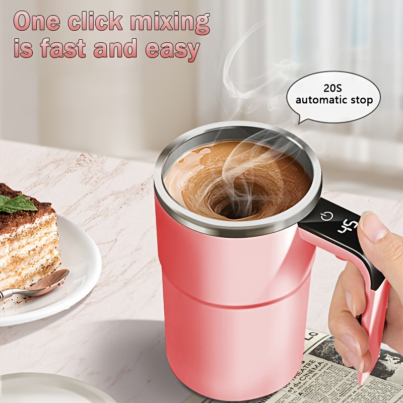 TEMU Automatic Magnetic Stirring Coffee Mug, Reusable Stirring Mug For Home , Stainless Steel Self Stirring Coffee Mug, Coffee Mugs, Electric Portable Mug, Magnetic , Lazy Electric Stirring Mugs