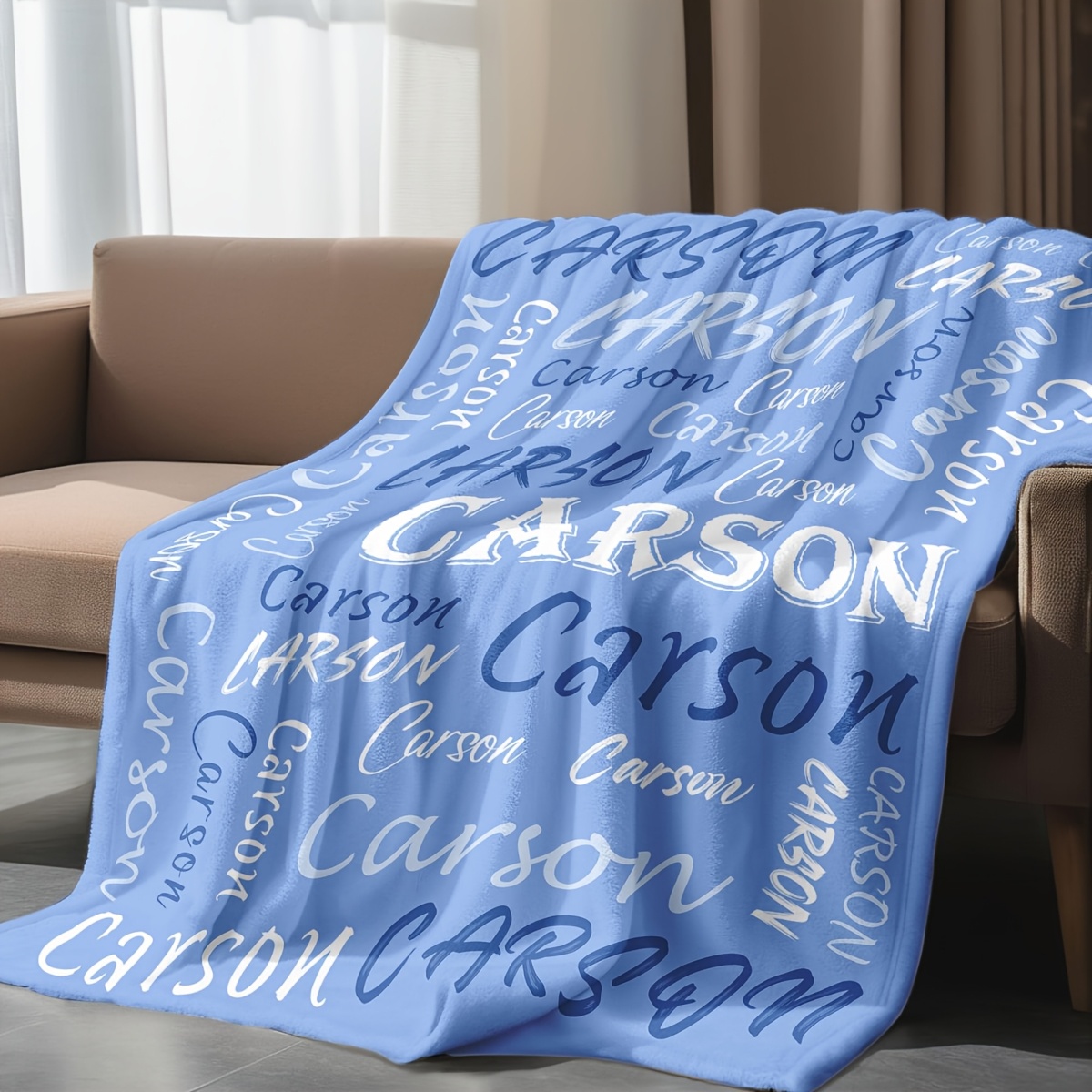 TEMU 1 Custom Flannel Blanket, Personalized , A Cozy And Warm Blanket, A Gift For Birthdays/mother's Day/father's Day, A Gift For Ones, Family, ,