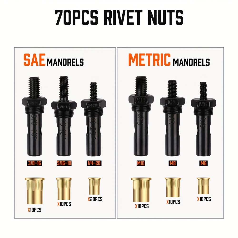 35.56cm Professional Hand Rivnut Nut Thread Riveter Kit