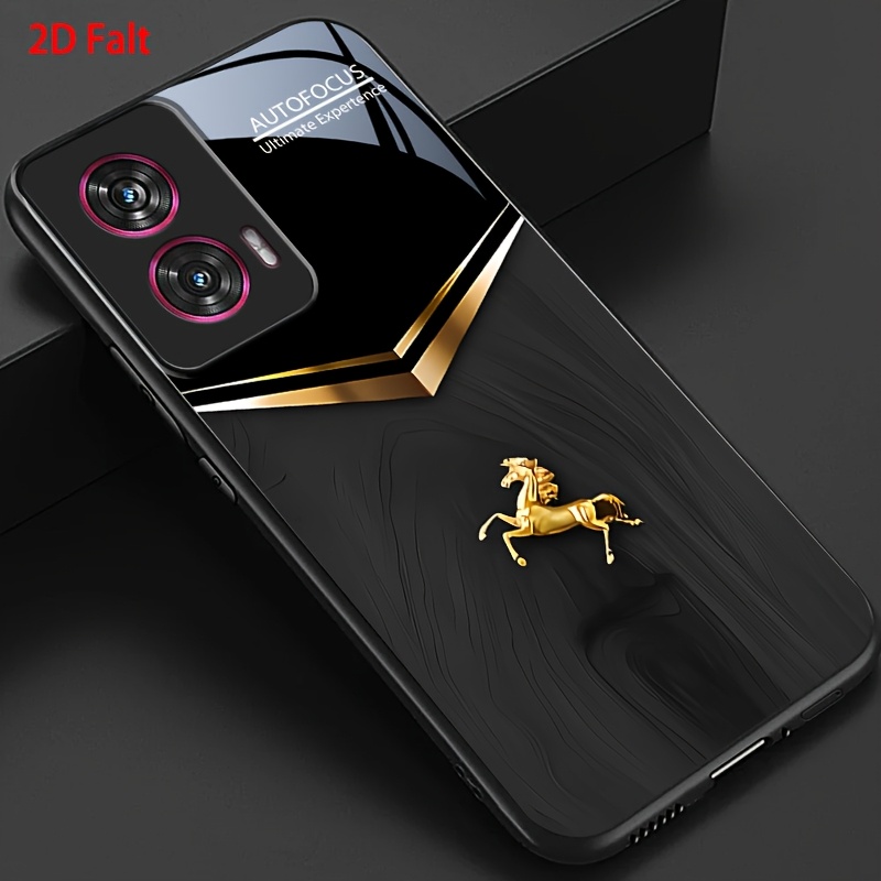 TEMU Phone Case - Case For Moto Edge 50 Edge 50 Fusion Phone Case, And Pattern Stylish Glossy Glass Back Cover Gift