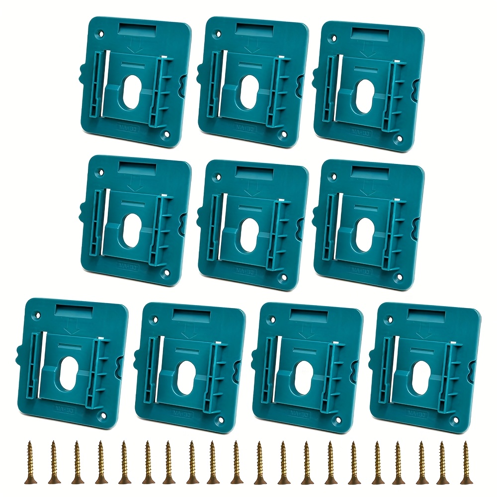 E-shop 10er-Pack Batteriehalter Wandmontage für Makita 18V Li-Ion Akku – Schwerlast-Wanddock & Werkzeugorganizer – Kompatibel mit BL1830, BL1840,