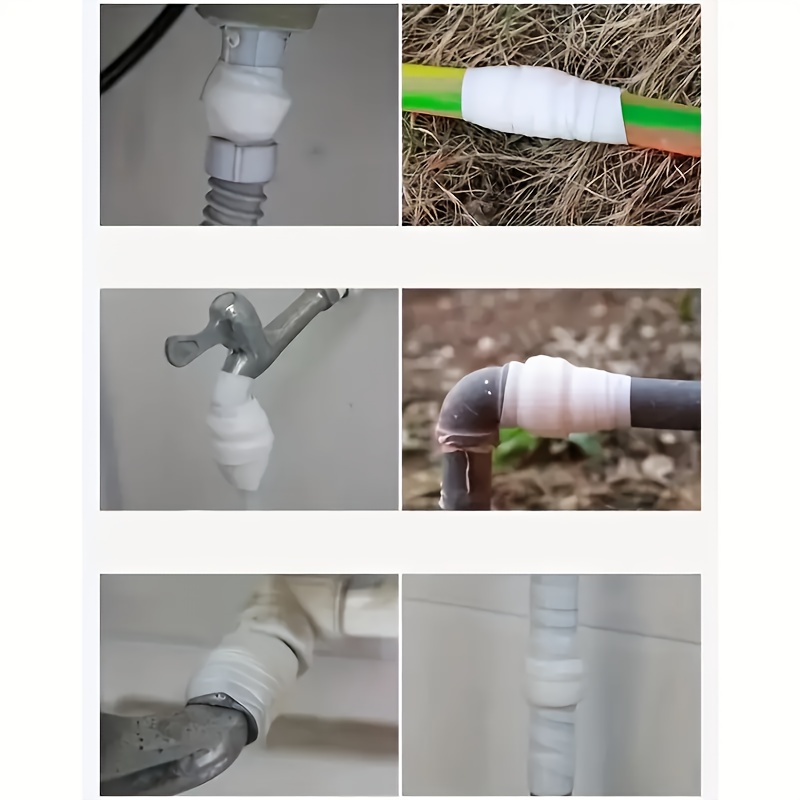 1pc Self-Fusing Silicone Tape for Quick Leak Repair - Strong Adhesive & Leak-Proof Sealant for Kitchen and Sewer Pipes, Durable White Tape for Efficient Plumbing Fixes, Leak Repair Tape | Flexible Tape | Strong Adhesive Tape, Plumbing Supplies
