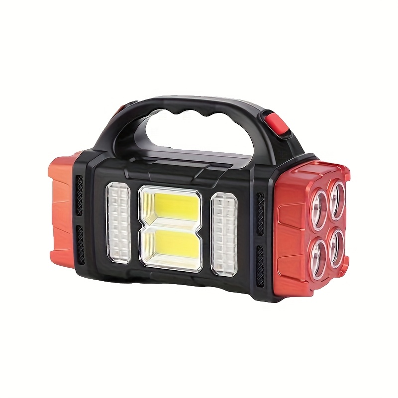 TEMU Cob Side Lantern - Solar Usb Fast Charge | 4 Flashlight For Fishing, Tent, Yard, Car Kit, Preparedness & Portable Lighting