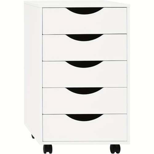 1pièce de rangement avec 5 tiroirs, de rangement, à fichiers, roues, à tiroirs mobile, de bureau, conteneur de bureau, de base de bureau, adaptée pour une utilisation ou à , 40x66,5x40 cm