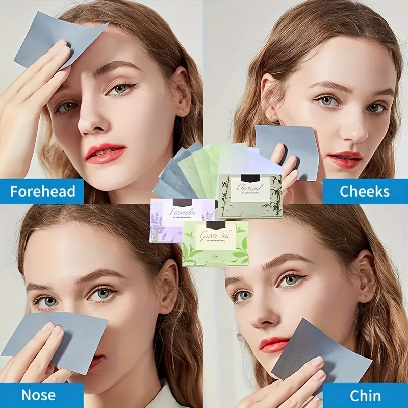 

100-piece Portable Oil-control Blotting Sheets For Oily Skin - Refreshing, Alcohol-free, Unisex