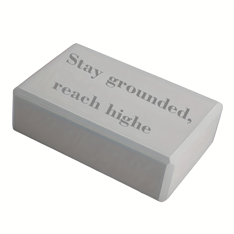 TEMU Custom Engraved High-density Yoga Brick, Inspirational Quote Aid Brick, Suitable For Yoga Enthusiasts And Fitness Groups, Practice, Gym Posture