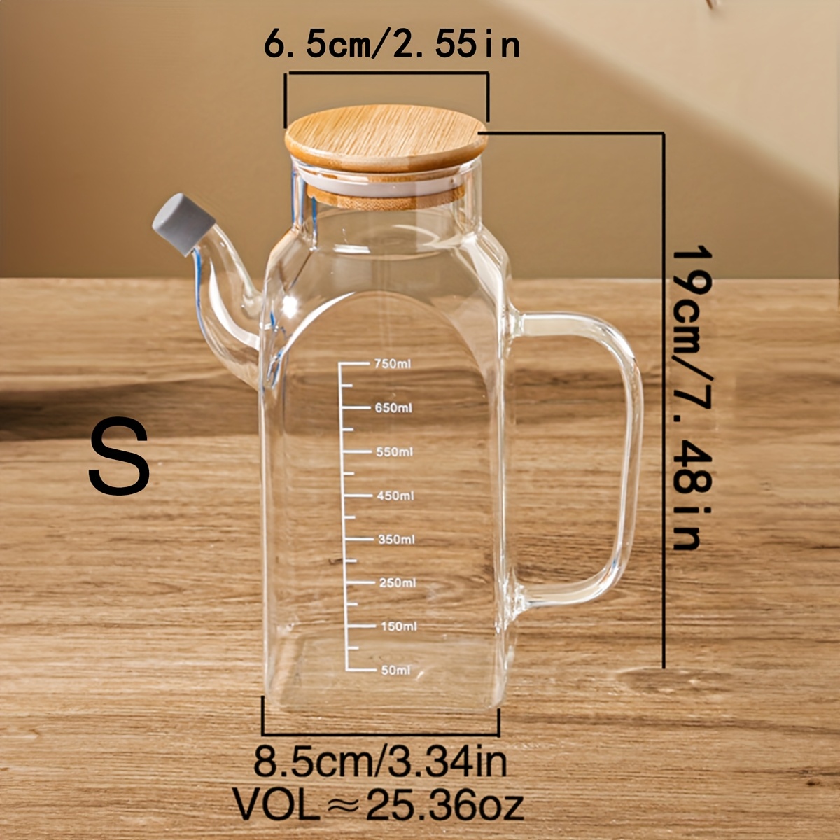 TEMU Glass Olive Oil Dispenser Bottle, Oil Bottle With | Durable Food Service Cooking Tool For Salads, Frying, Grilling - Food-grade Outdoor Bbq |