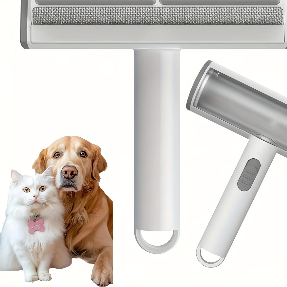 TEMU Pet Hair Remover And Lint Roller - Remove Cat/dog Hair From Car Interiors, Furniture, Couch, Carpet, And Bedding - Reusable And Washable Animal