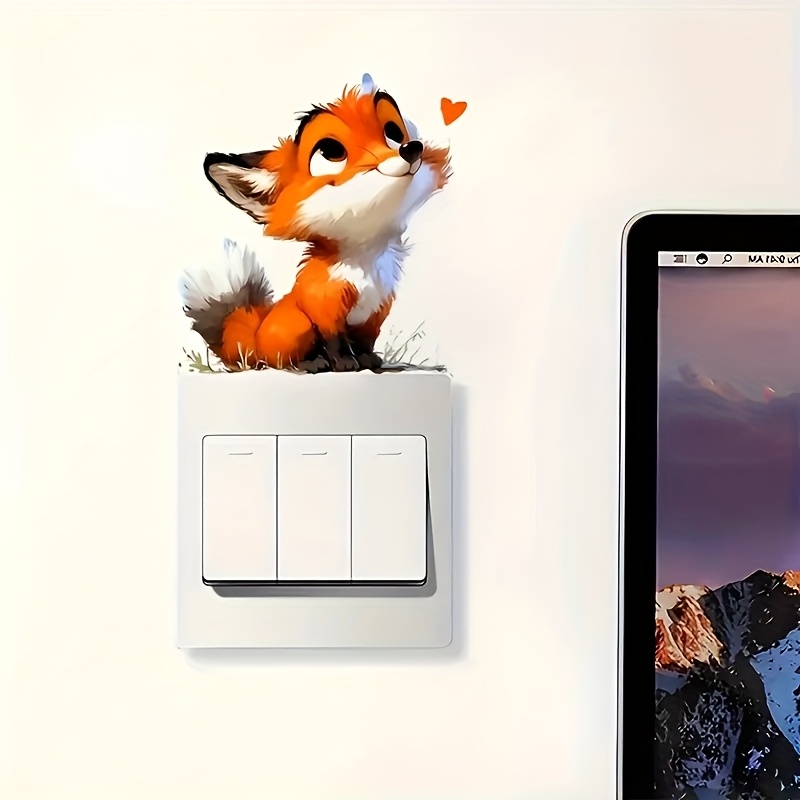 1pc Of Cute Switch Sticker, Animal Wall Decal