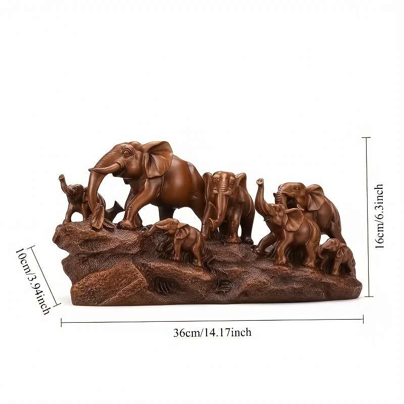 Elephants Ornament, Creative Cabinet Decor For Wealth And , Ideal Housewarming Gift For , Symbolizing Wealth And