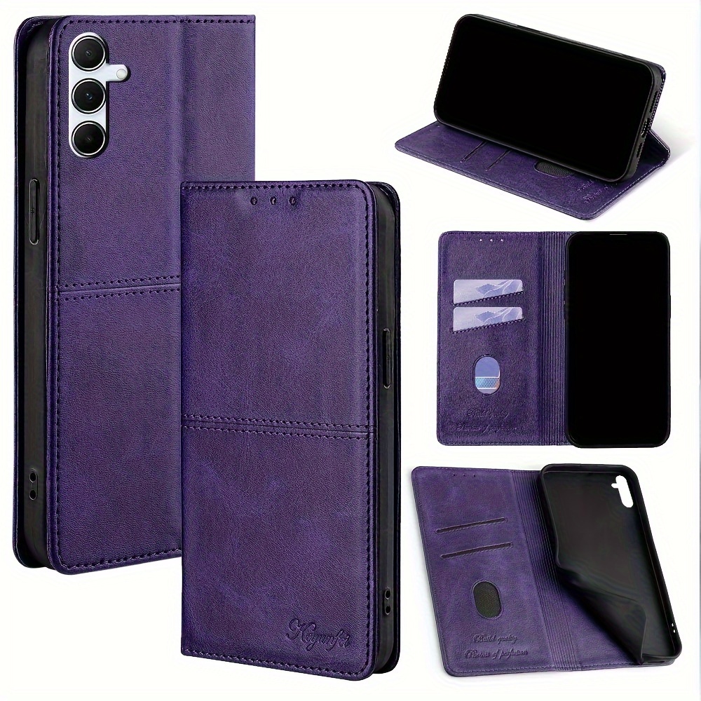 

A15 A55 A35 4g 5g Solid Insertion Wallet Flip Phone Case Support Flip Phones Case Protective